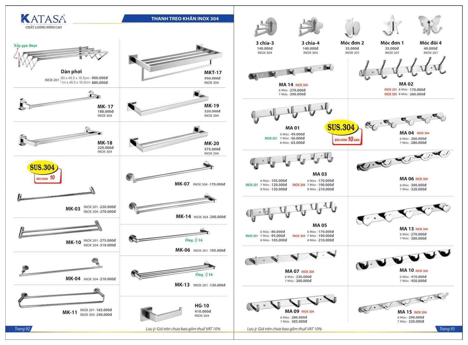 Thiết bị vệ sinh KATASA Catalogue và Bảng giá mới nhất /Page 
